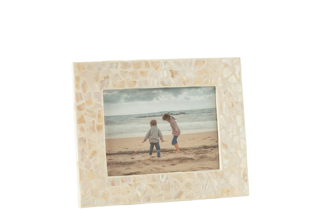 Fotolijst Nuye Schelpen/Mdf Ivoor 12X17cm
