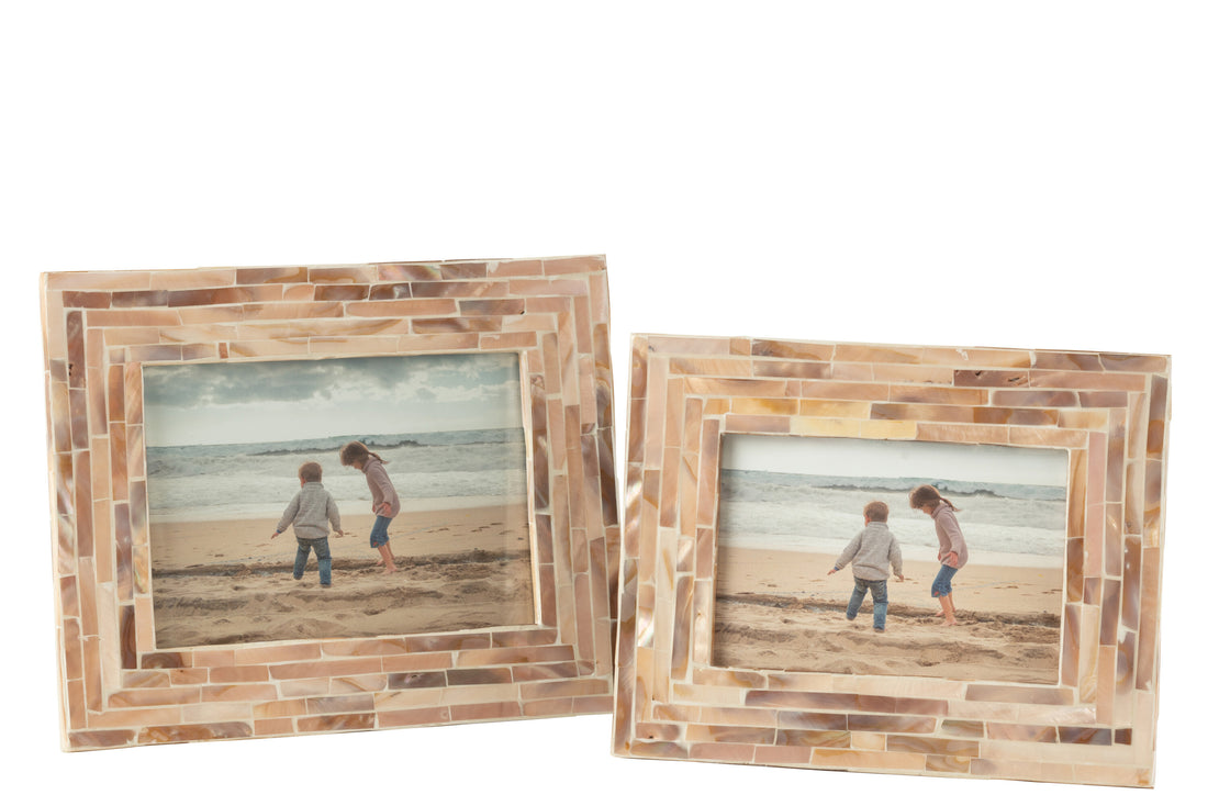 Fotolijst Nuye Schelpen/Mdf Beige 12X17cm