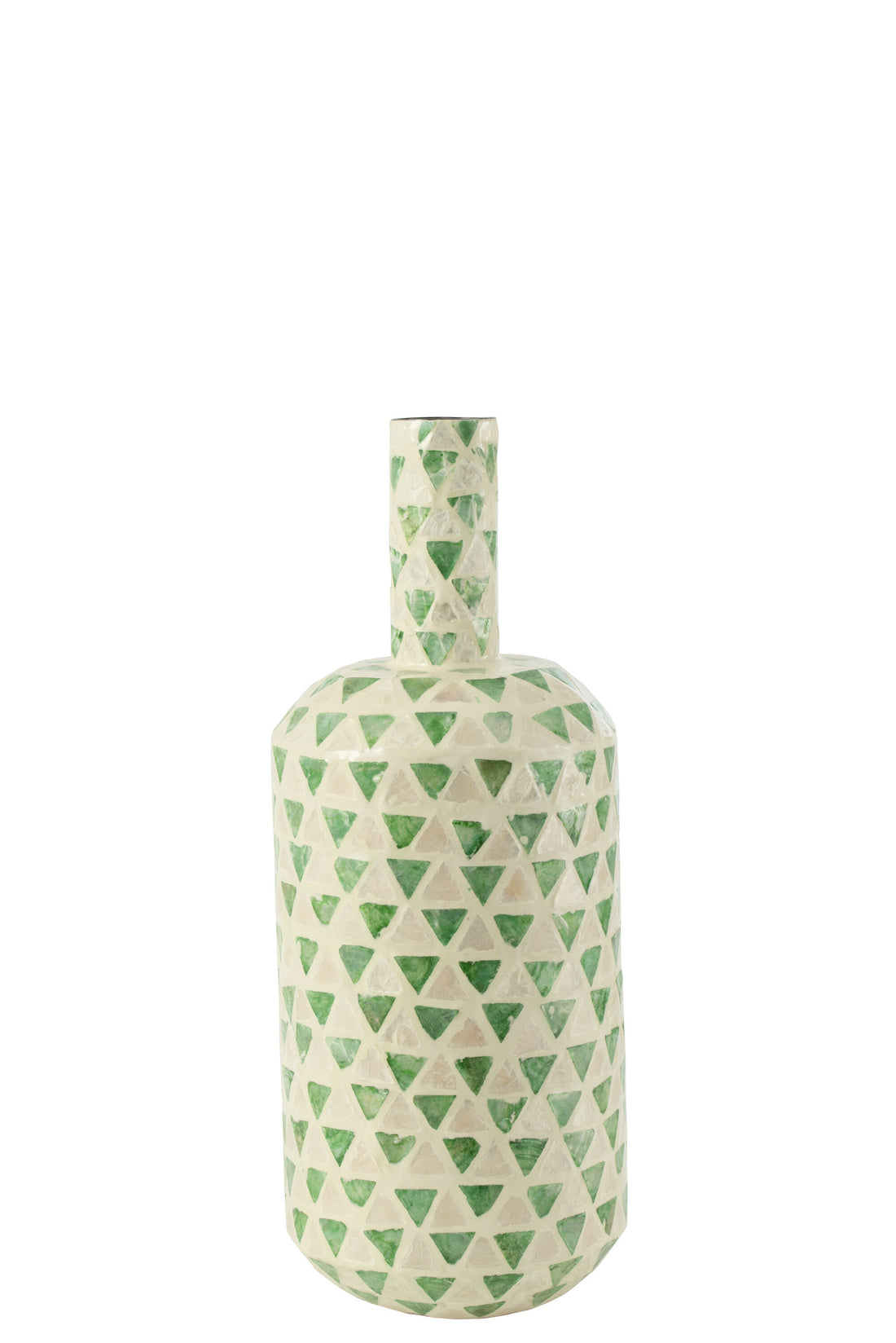Vaas Nuye Drop Schelpen/Papier Groen
