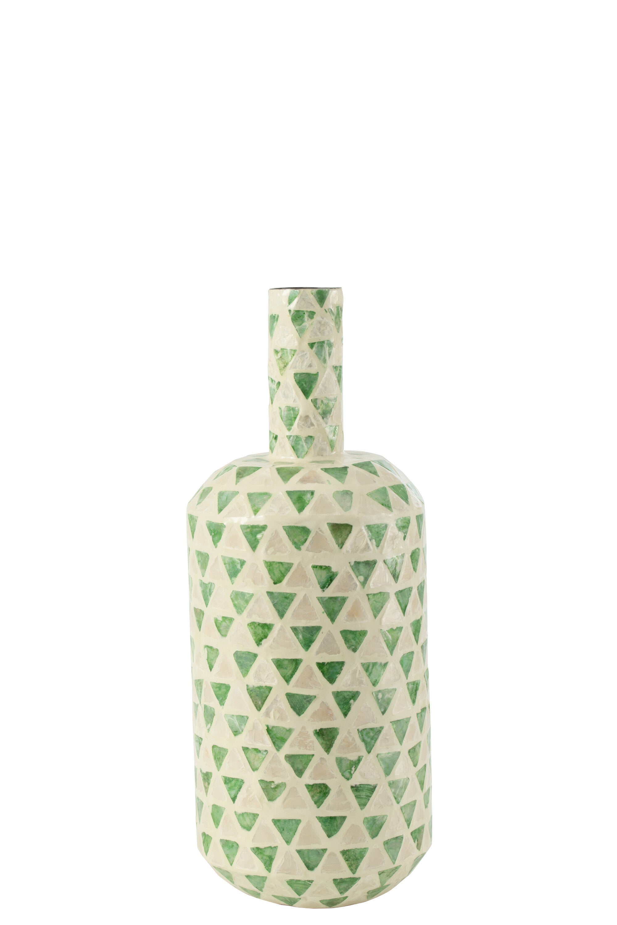 Vaas Nuye Drop Schelpen/Papier Groen