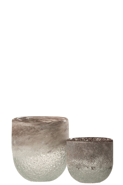 Orkaan Scavo Glas Grijs Groot