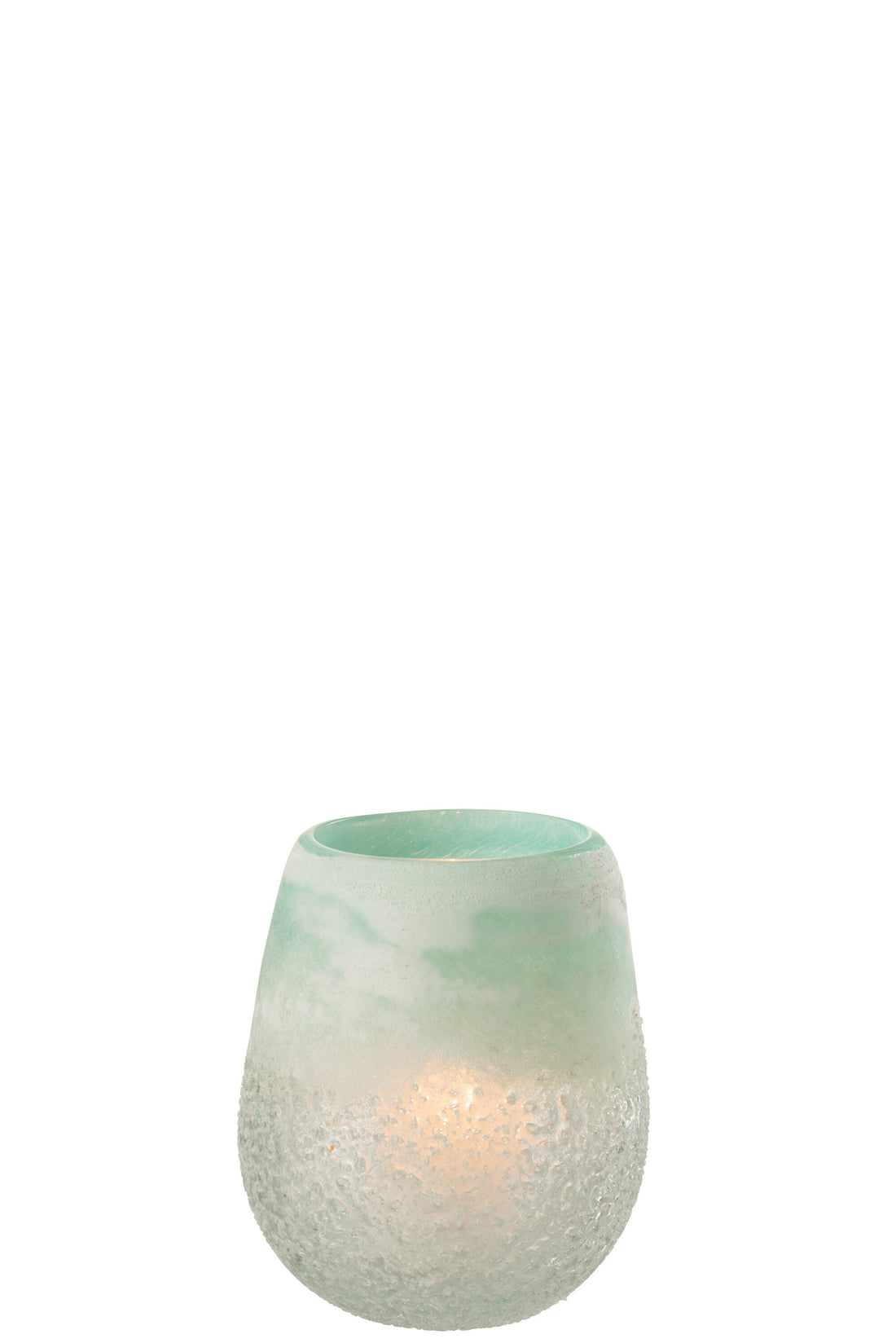 J-Line lantaarn Scavo glas aqua klein