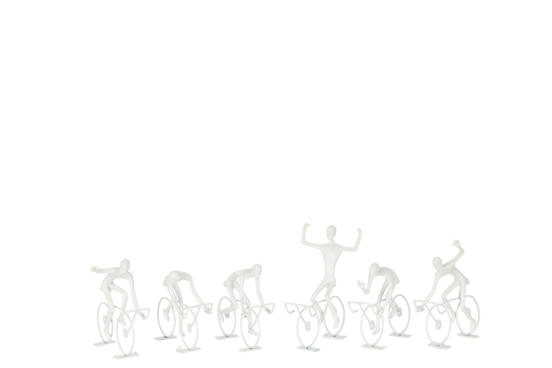Wielrenners Poly Wit Kleine Assortiment Van 6
