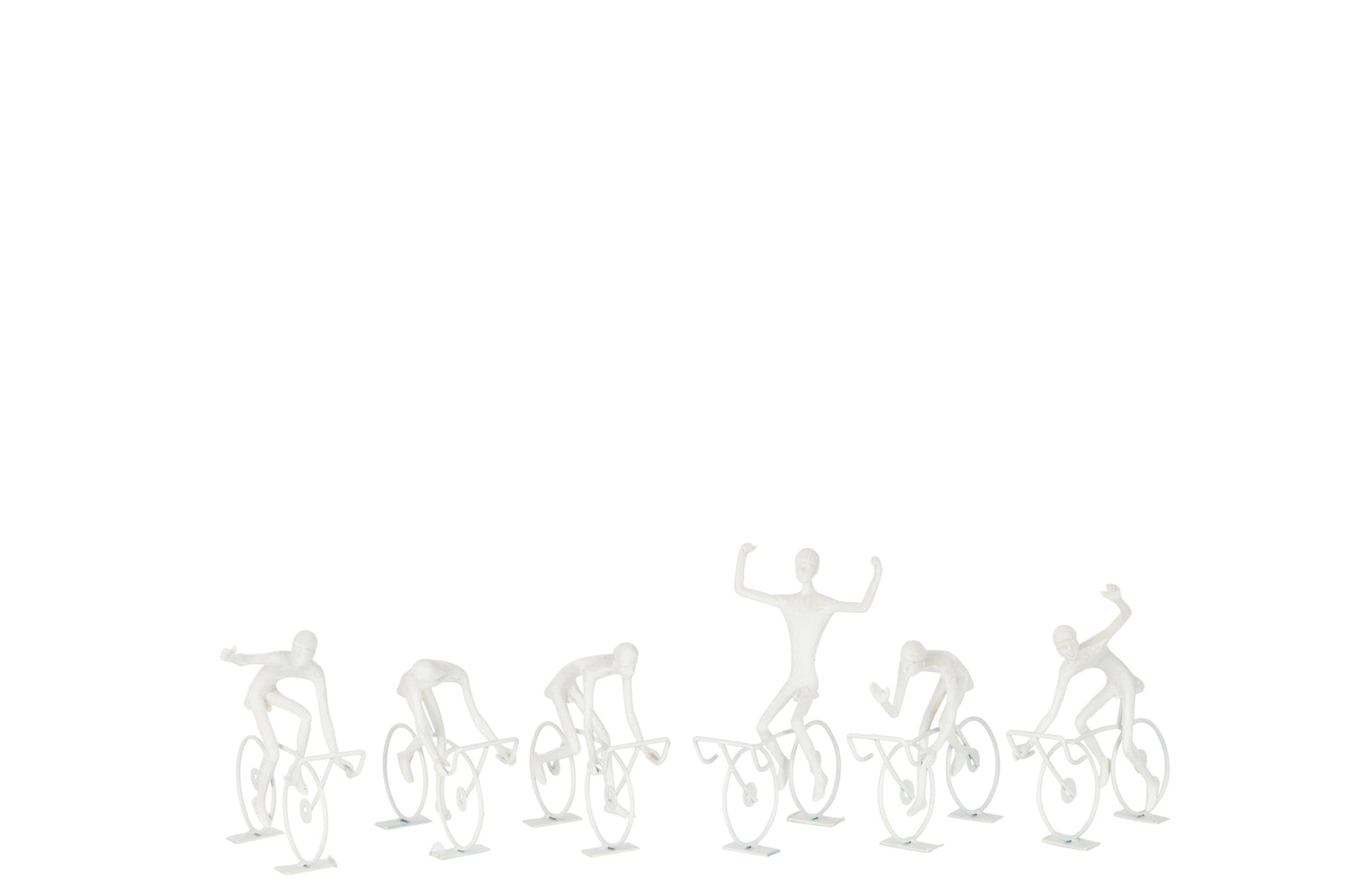 Wielrenners Poly Wit Kleine Assortiment Van 6