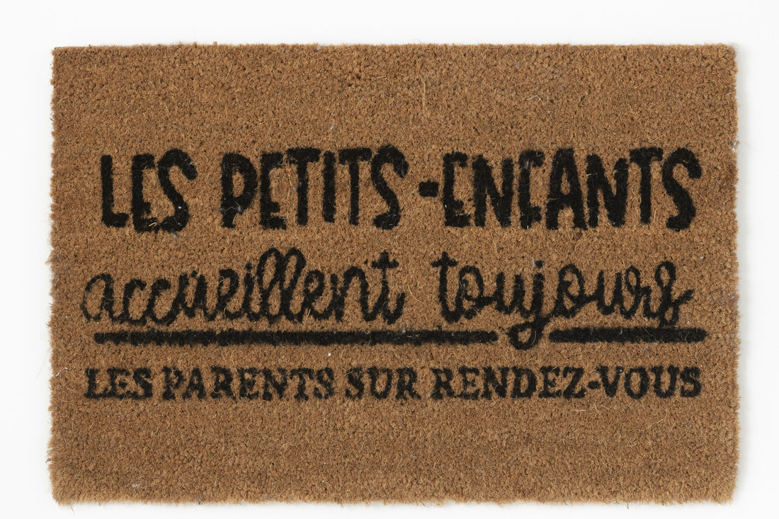J-Line Deurmat Petits-Enfants Kokos Naturel Zwart
