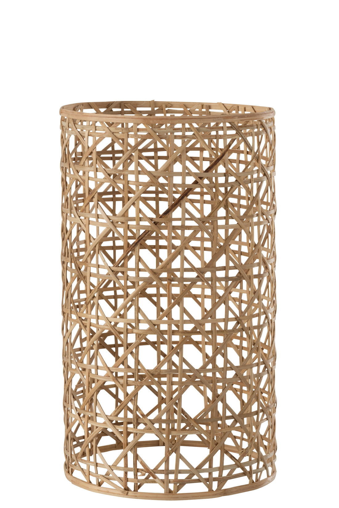 J-Line lantaarn Candice Glas/Riet Naturel Large