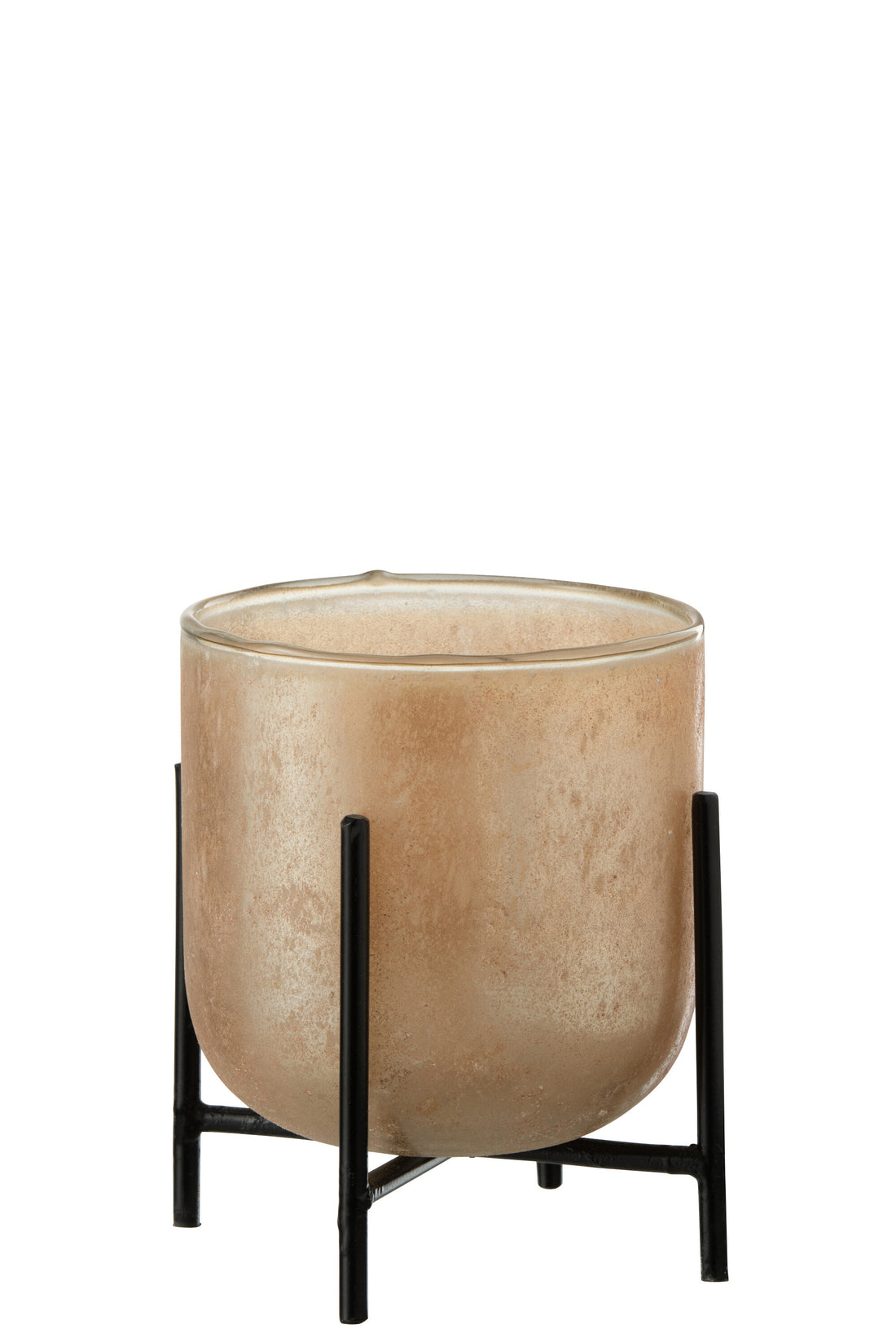 Orkaan Astor Te Voet Glas/Metaal Amber Klein