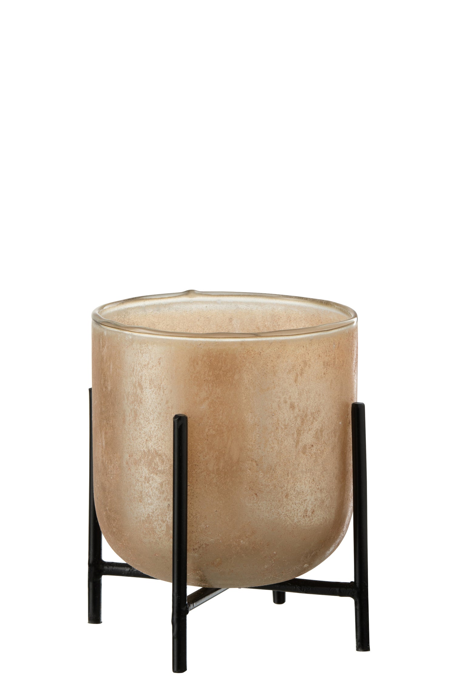 Orkaan Astor Te Voet Glas/Metaal Amber Klein