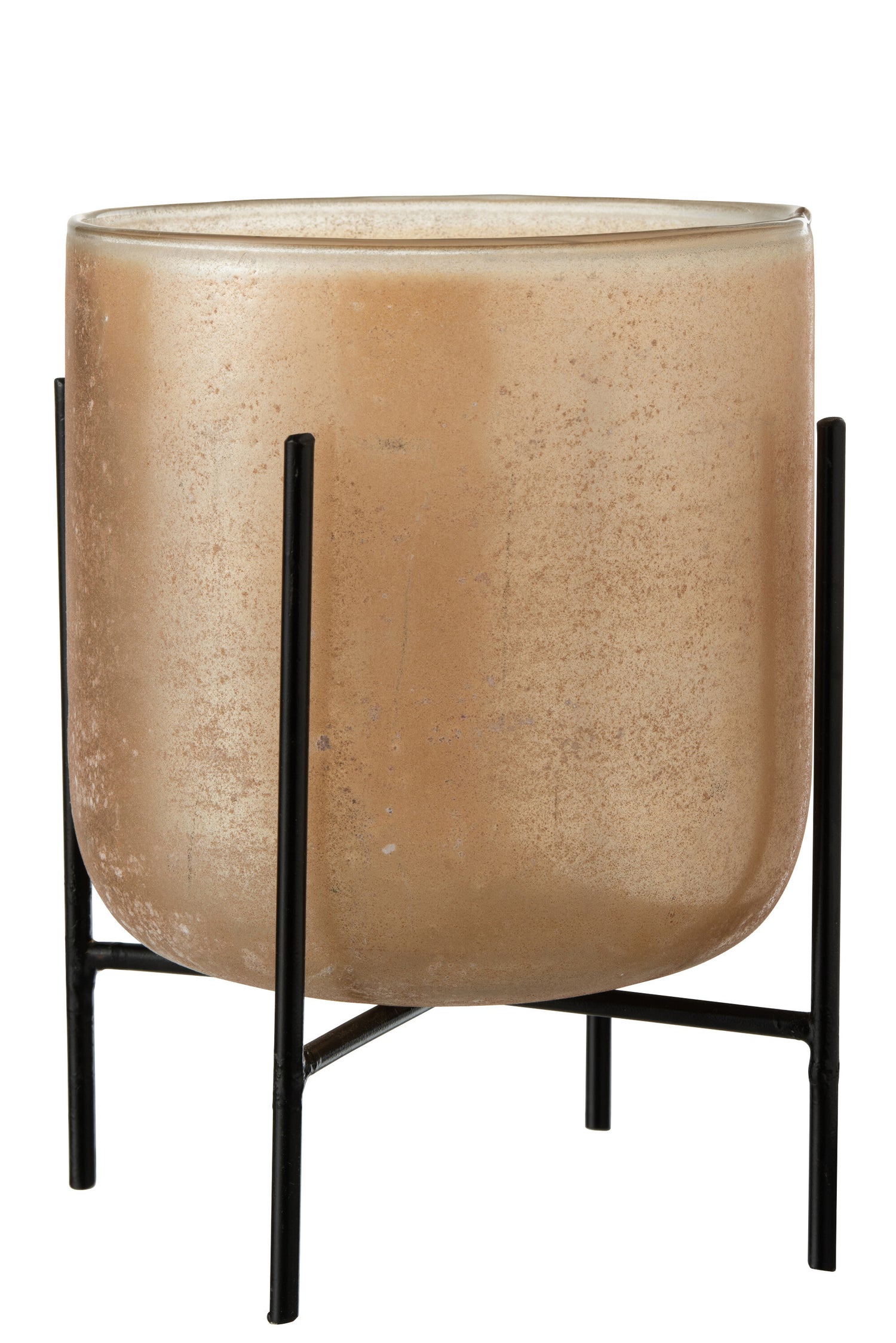 Orkaan Astor Te Voet Glas/Metaal Amber Groot