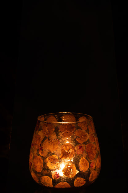 J-Line lantaarn Gerard Glas Amber Large