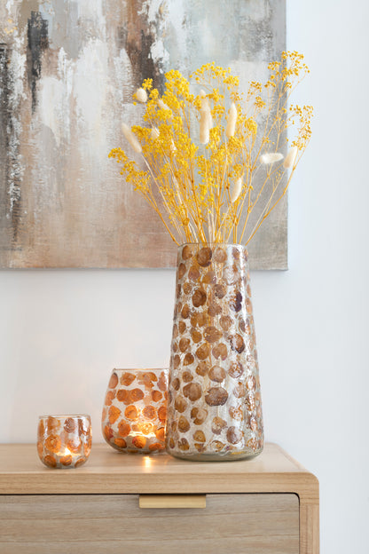 J-Line lantaarn Gerard Glas Amber Large