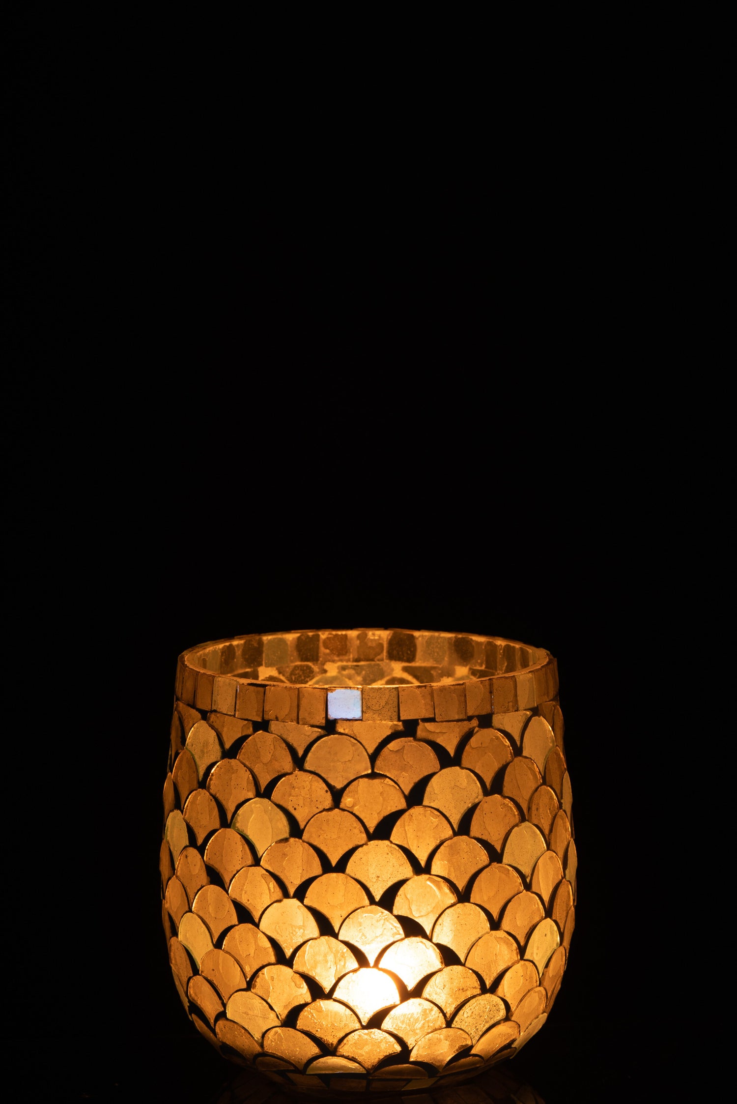 Orkaan Mozaïekglas Wit/Lichtgeel Medium