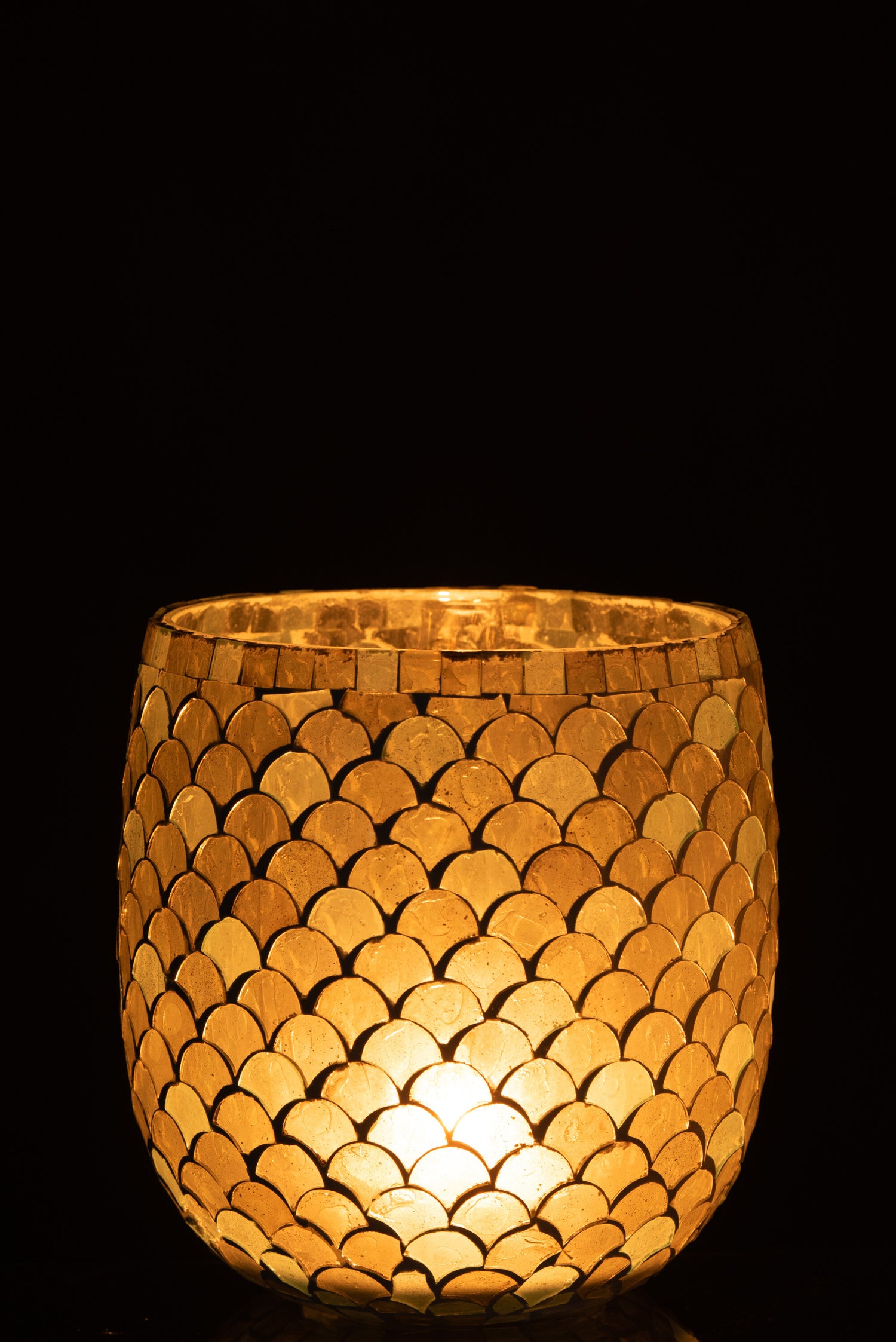 Orkaan Mozaïekglas Wit/Lichtgeel Groot