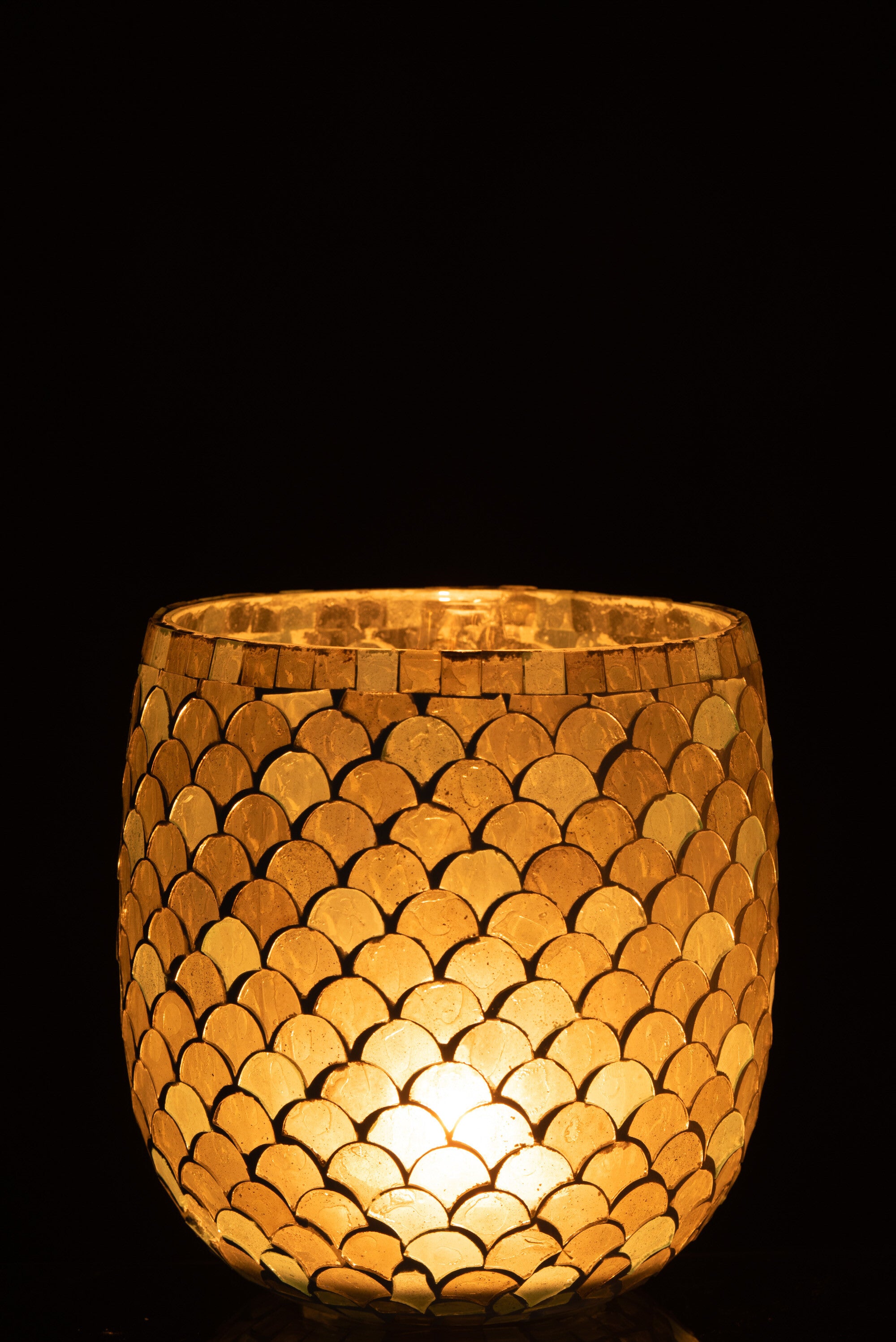 Orkaan Mozaïekglas Wit/Lichtgeel Groot