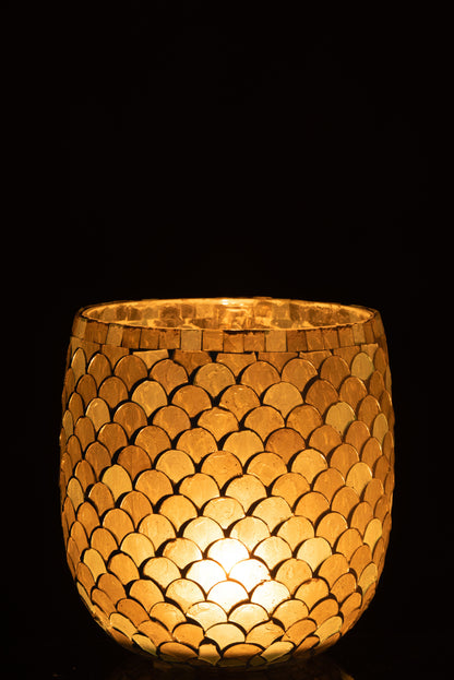 Orkaan Mozaïekglas Wit/Lichtgeel Groot