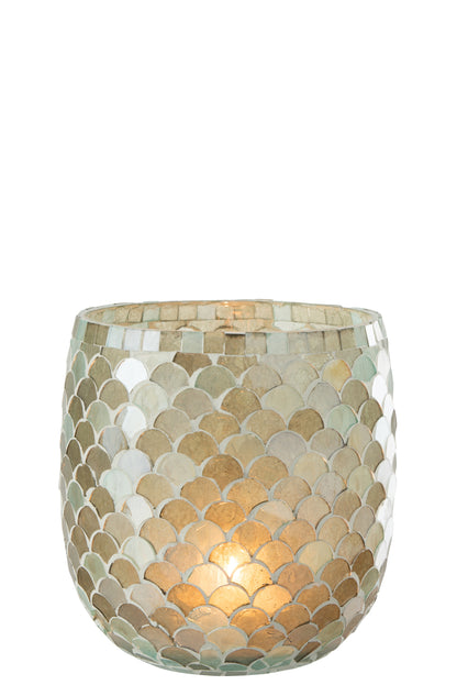 Orkaan Mozaïekglas Aqua Groot