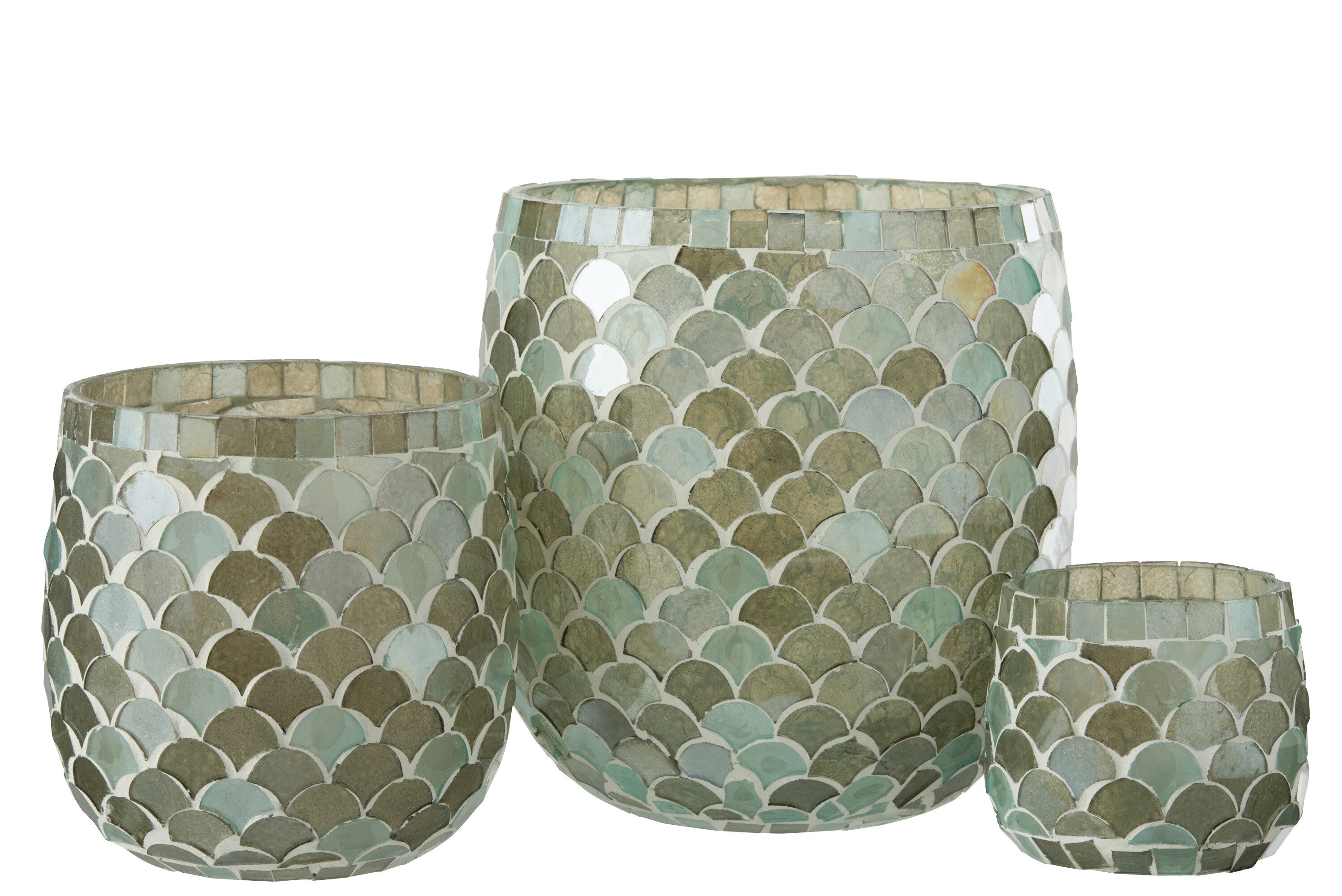 Orkaan Mozaïekglas Aqua Groot