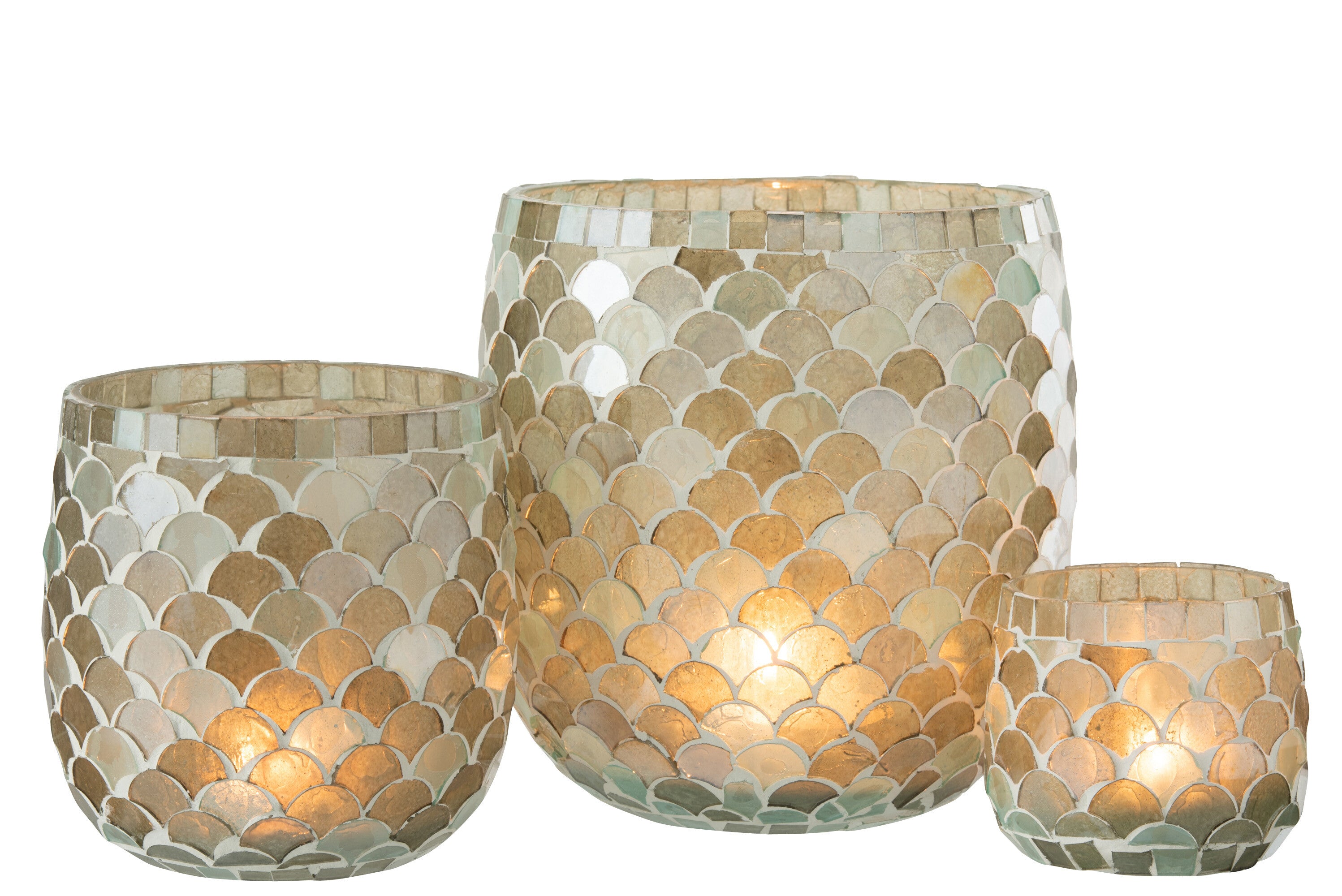 Orkaan Mozaïekglas Aqua Groot