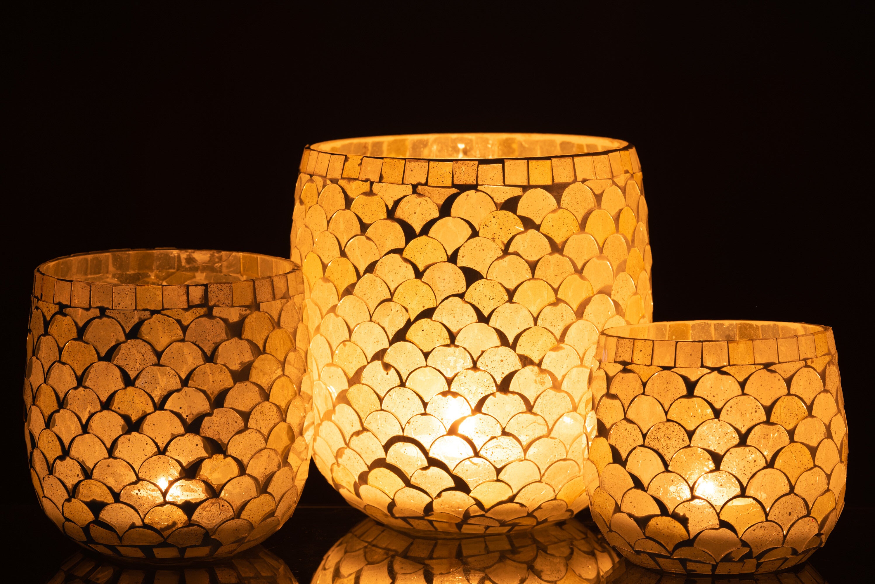 Orkaan Mozaïekglas Aqua Groot