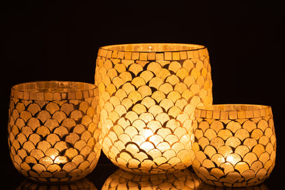 Orkaan Mozaïekglas Aqua Groot