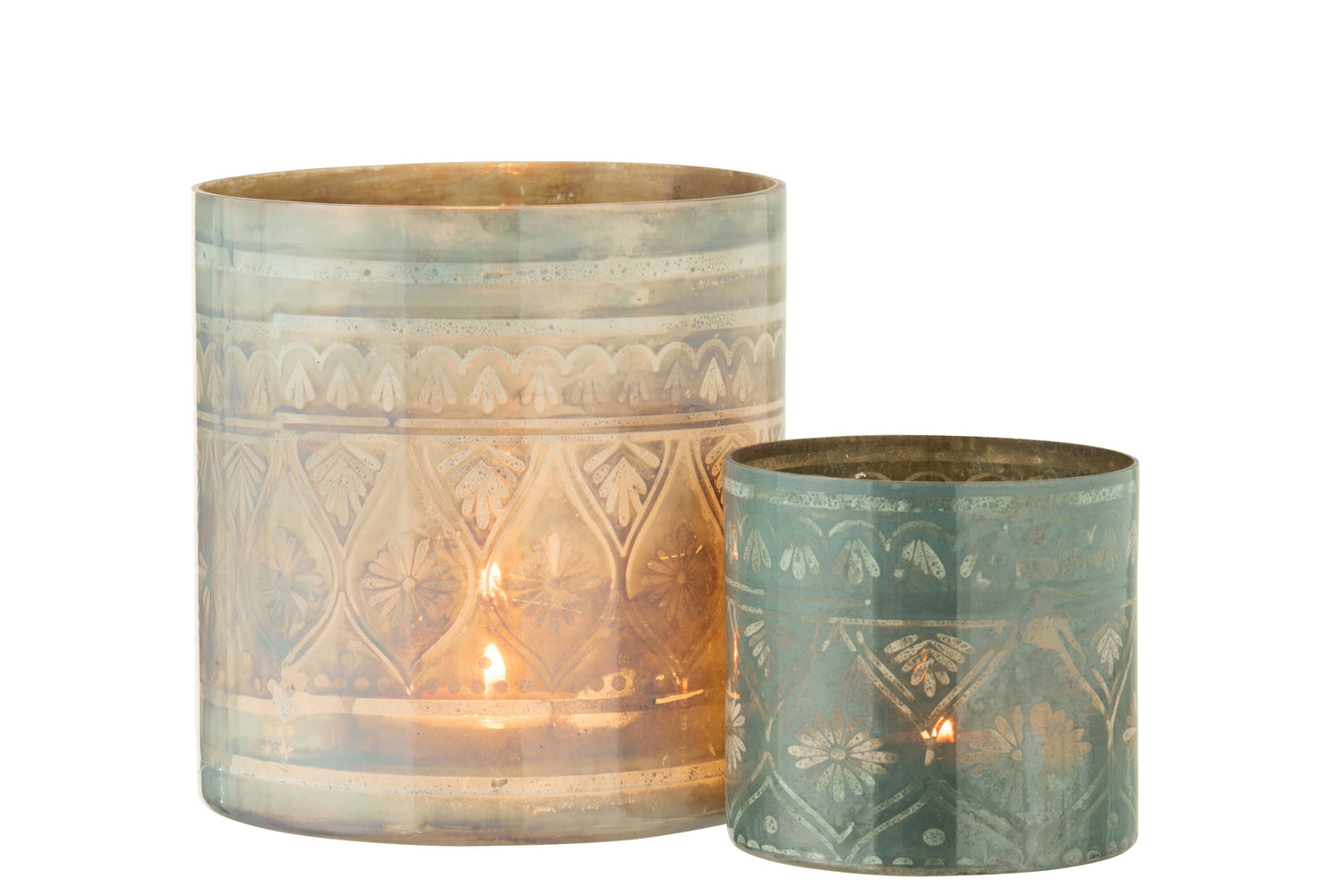 Orkaan Oosters Glas Donker Aqua Groot