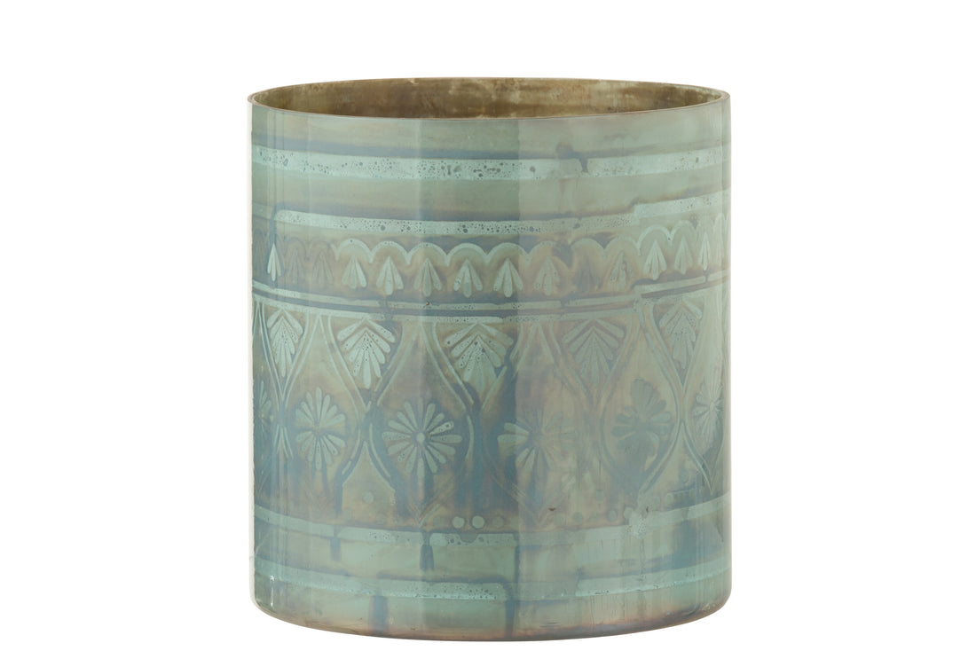 Orkaan Oosters Glas Donker Aqua Groot