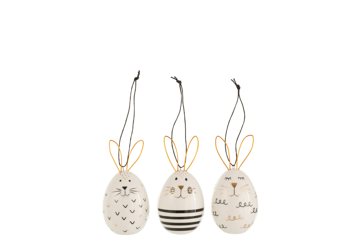 Hanger Ei Konijn Keramische Mix Assortiment Van 3