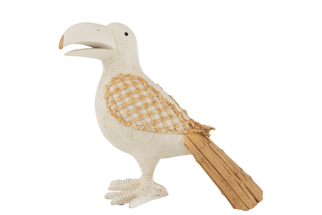 J-Line Toekan Poly Wit/Naturel Large