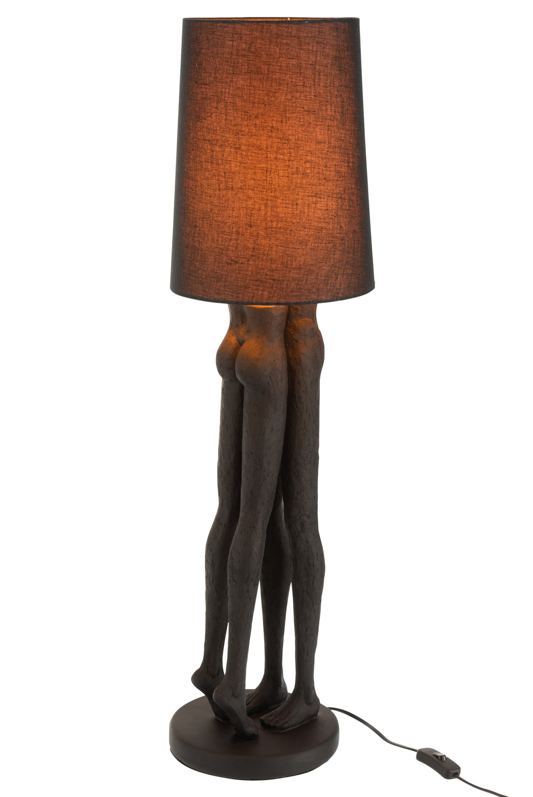 J-Line Lamp Koppel - polyresin - zwart