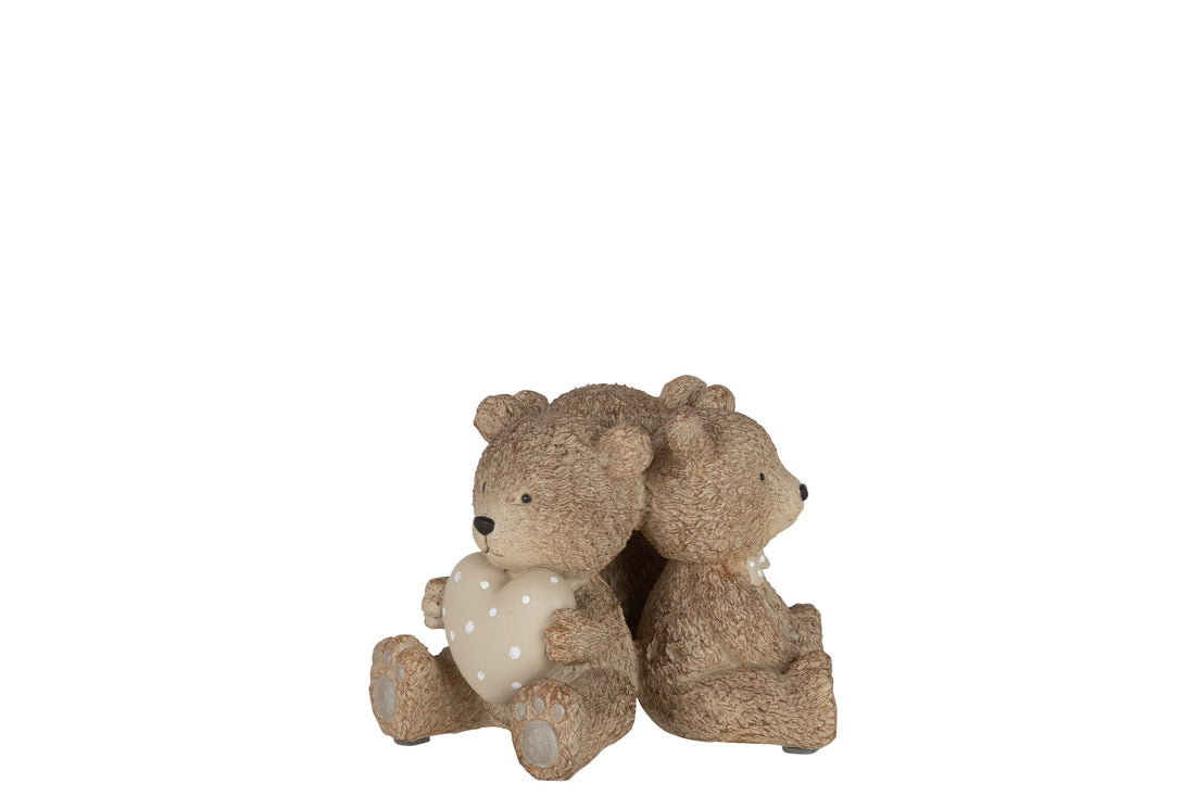 J-Line Teddy 3Delig Poly Lichtbruin