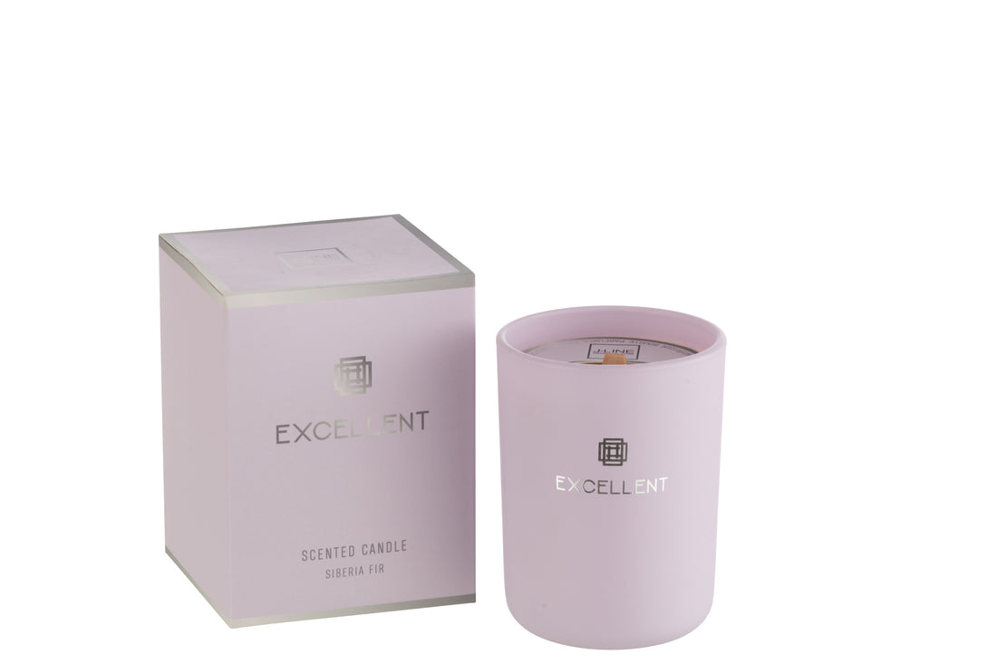 J-Line geurkaars Excellent Siberische Spar - lila - S - 50U