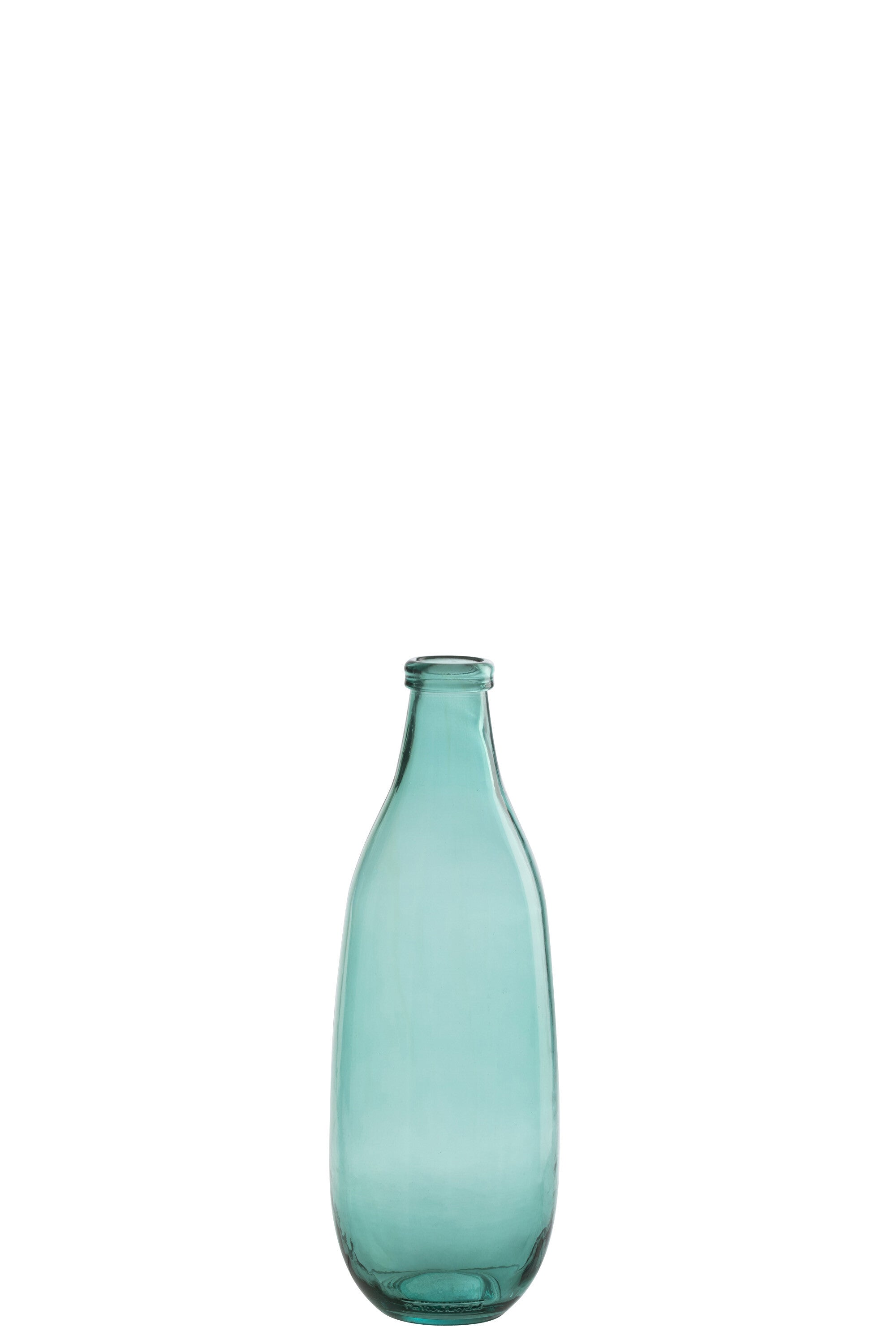 J-Line Vaas Fles Glas Aqua klein - 41.00 cm hoog