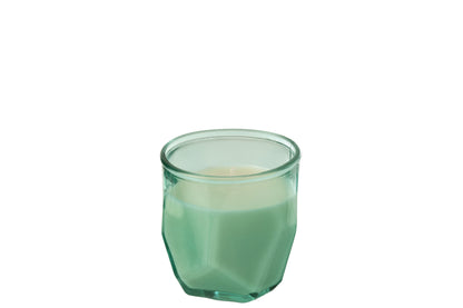 Kaars Origami Glas Aqua -