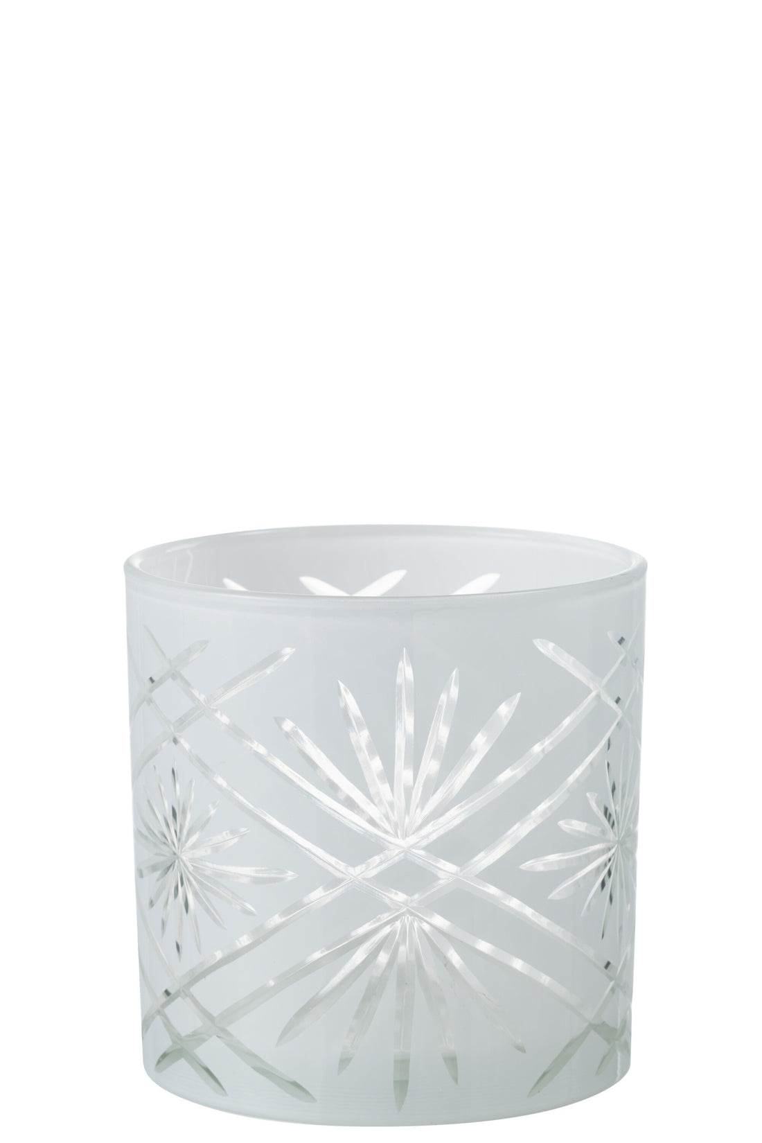 J-Line lantaarn Santorini Glas Wit groot