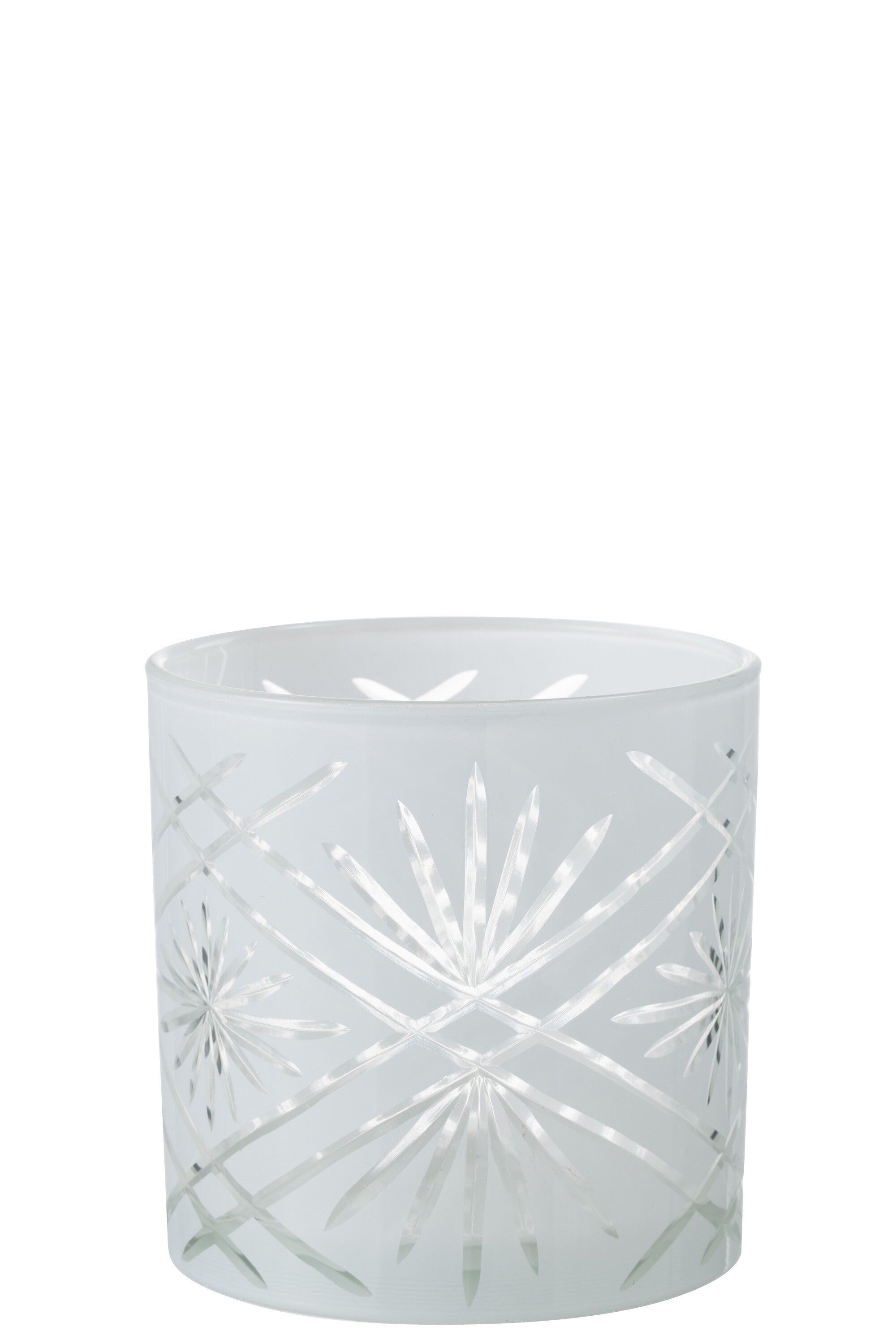 J-Line lantaarn Santorini Glas Wit groot