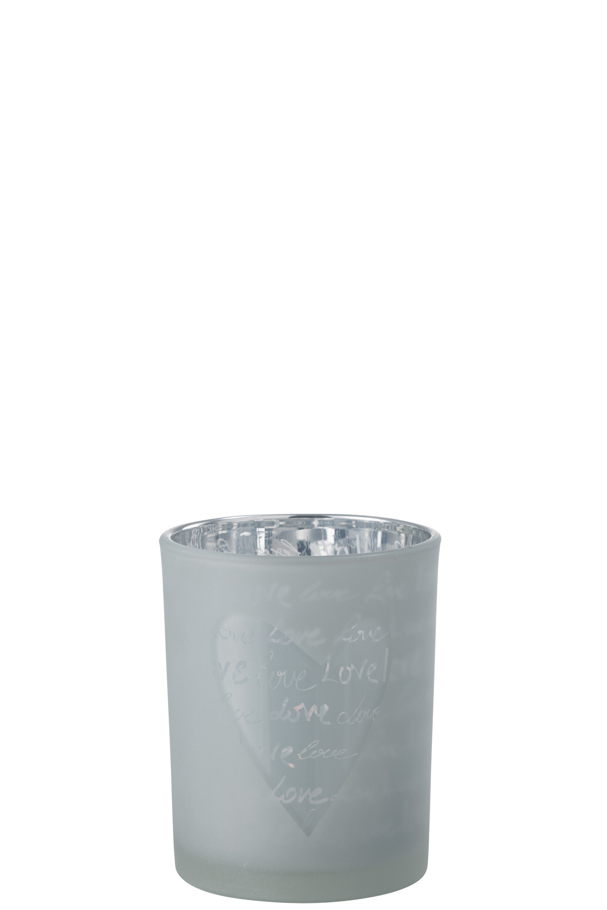 J-Line lantaarn Love Glass Wit Medium