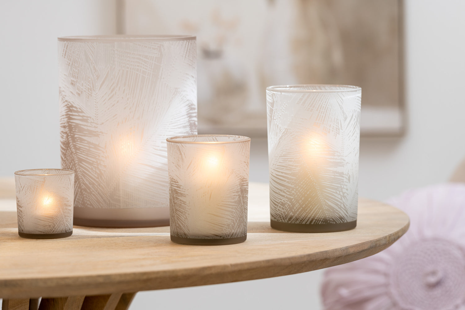 Orkaan Laat Glas Beige Medium