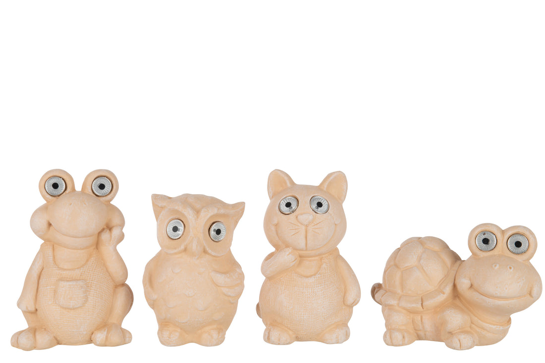 Zonnestralen Keramische Lamp Terracotta Assortiment Van 4