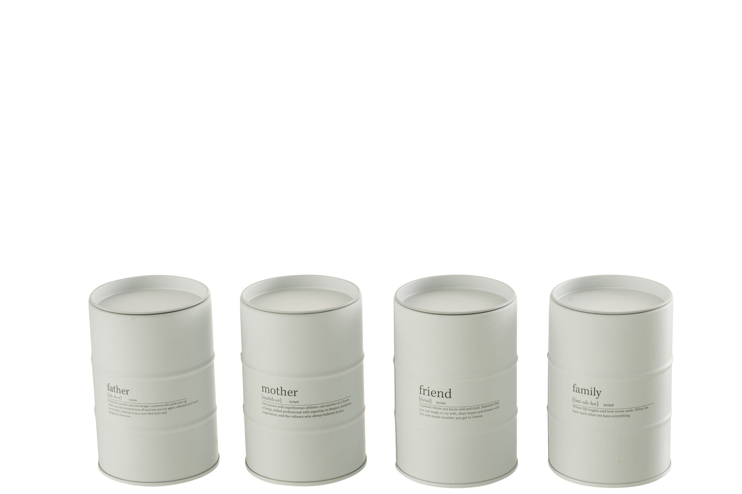 Geurkaars Familie Engels-Frans Wit 55H Assortiment Van 4