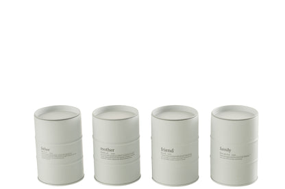 Geurkaars Familie Engels-Frans Wit 55H Assortiment Van 4