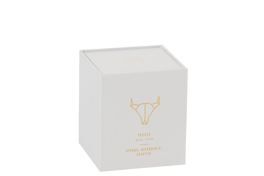 J-Line Astro Stier Geurkaars – Sapphire Amber Tea – 50 uur - Wit