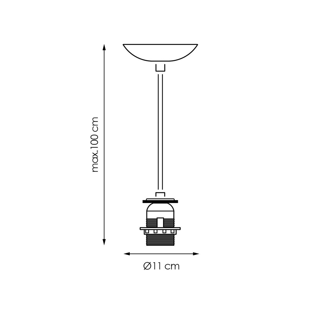 verlichtingspendel Combi 11/11/100cm-Geborsteld staal