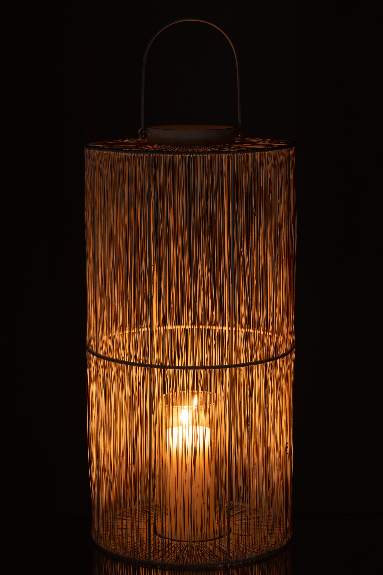 J-Line lantaarn - metaal - wit - large