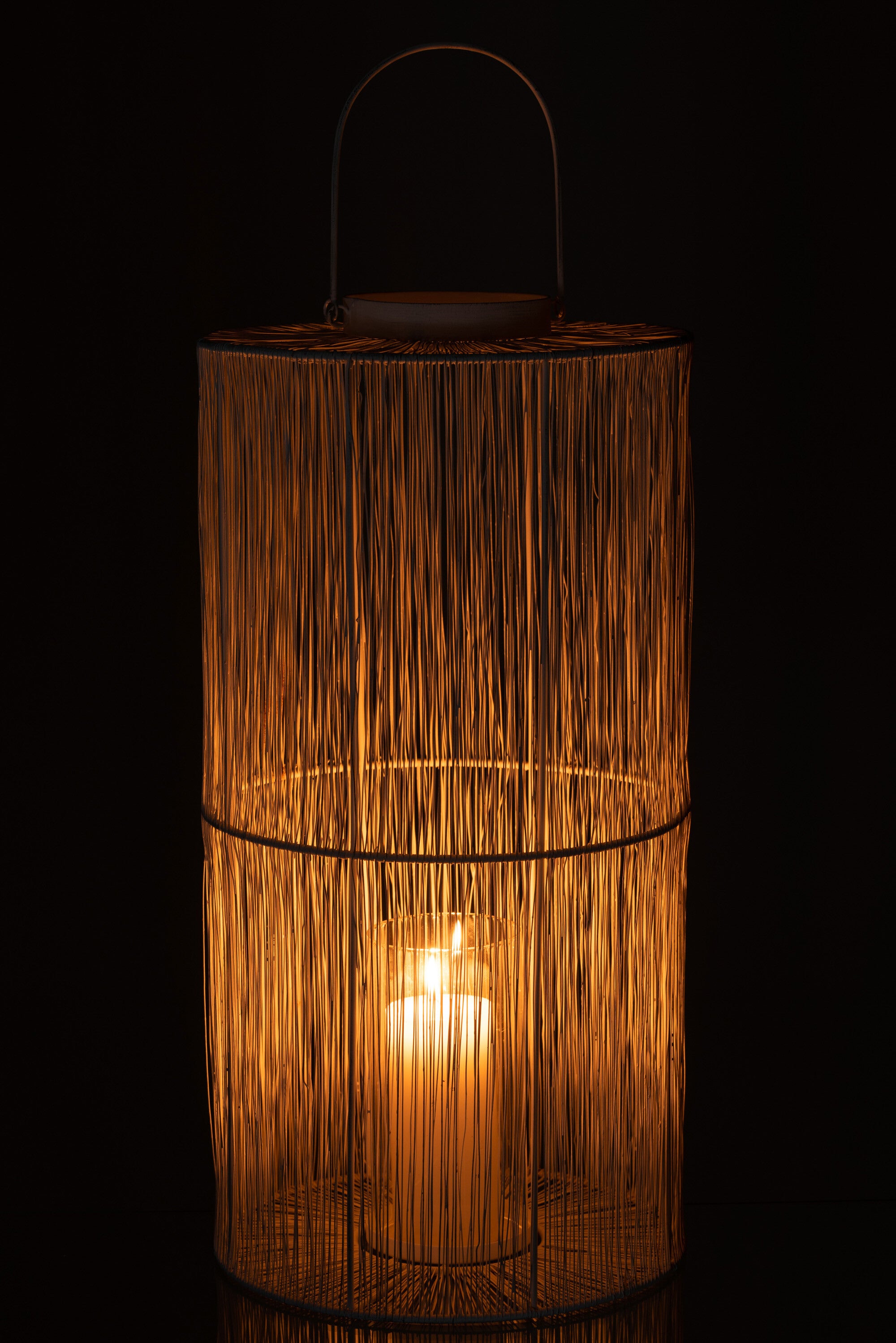 J-Line lantaarn - metaal - wit - large