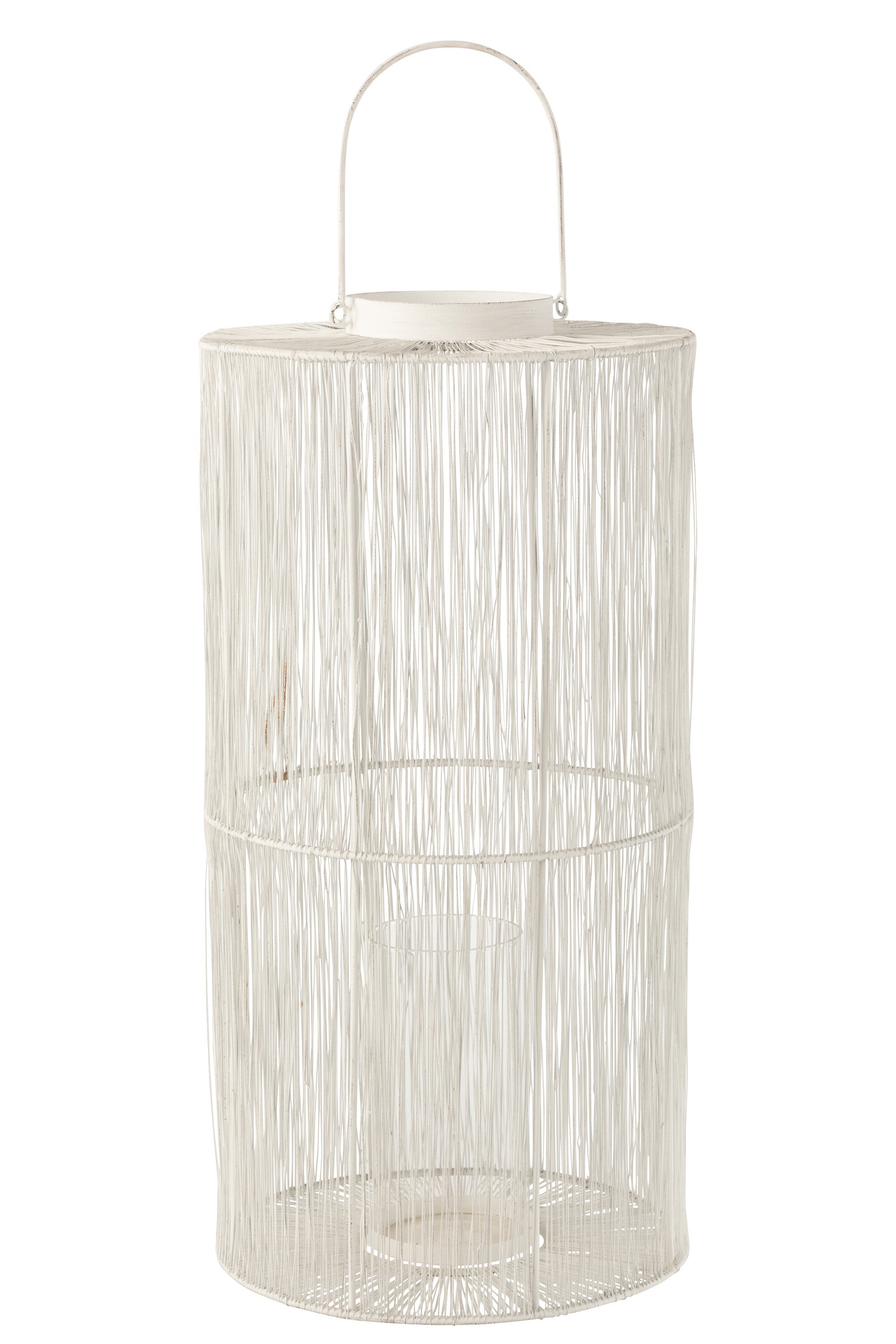 J-Line lantaarn - metaal - wit - large