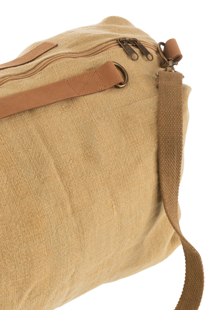 J-Line Strandtas Gewassen Jute Beige