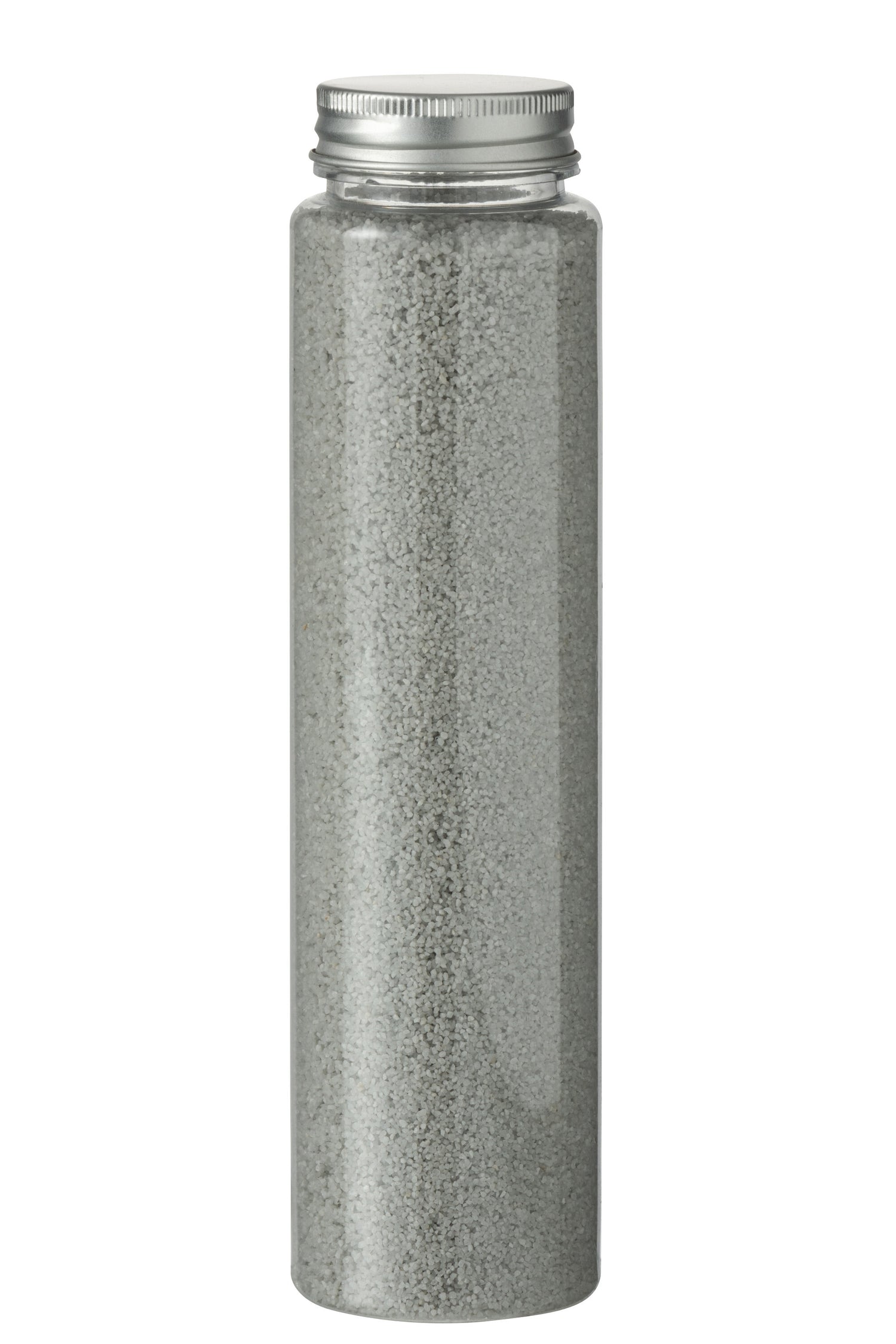Decoratief zand 630 gram in fles lichtgrijs