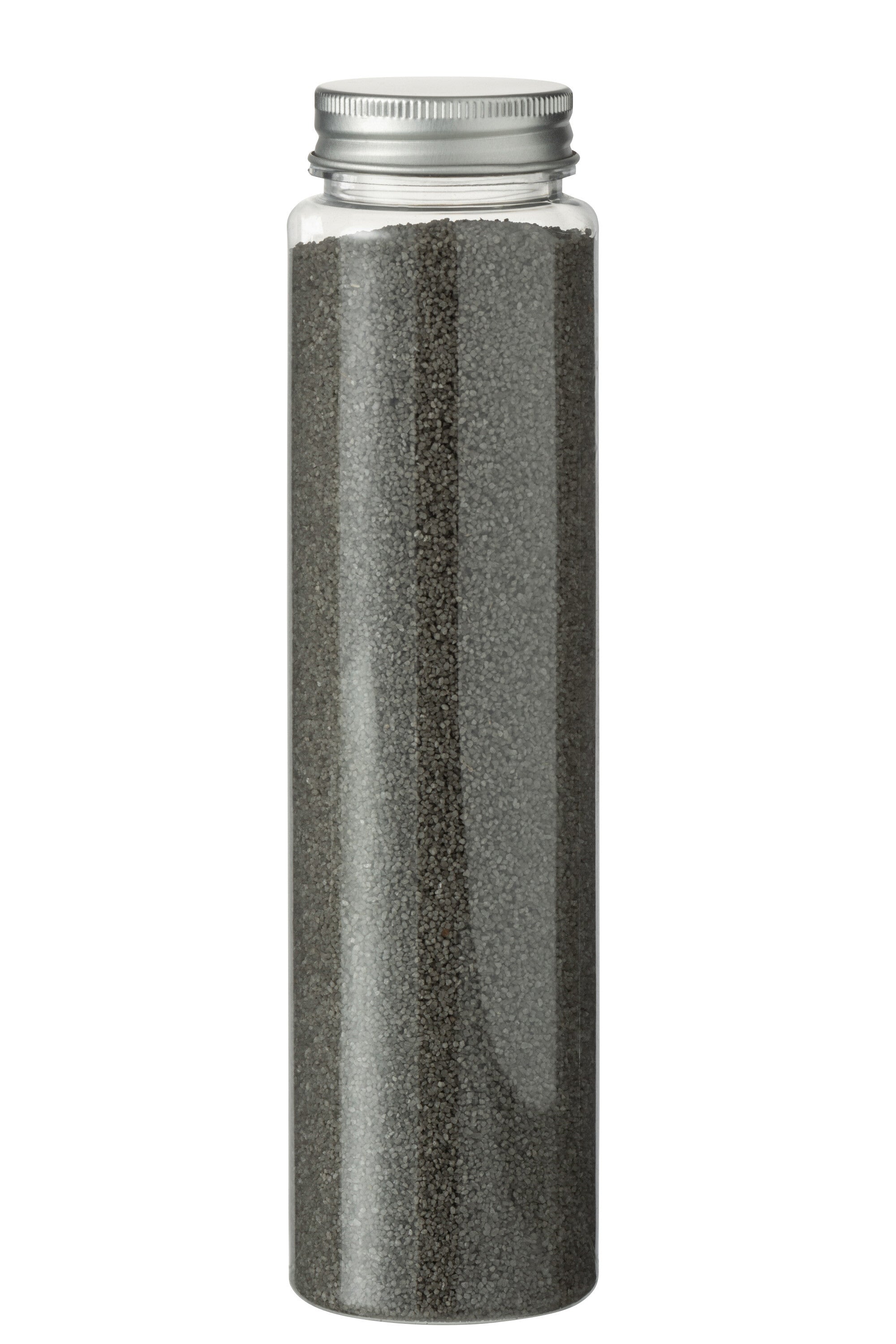 Decoratief zand 630 gram in fles antraciet grijs