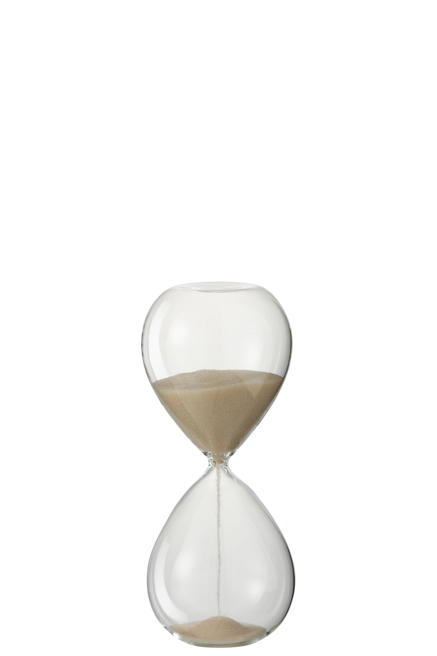 Zandloper Deco Glas/Zand Beige Klein