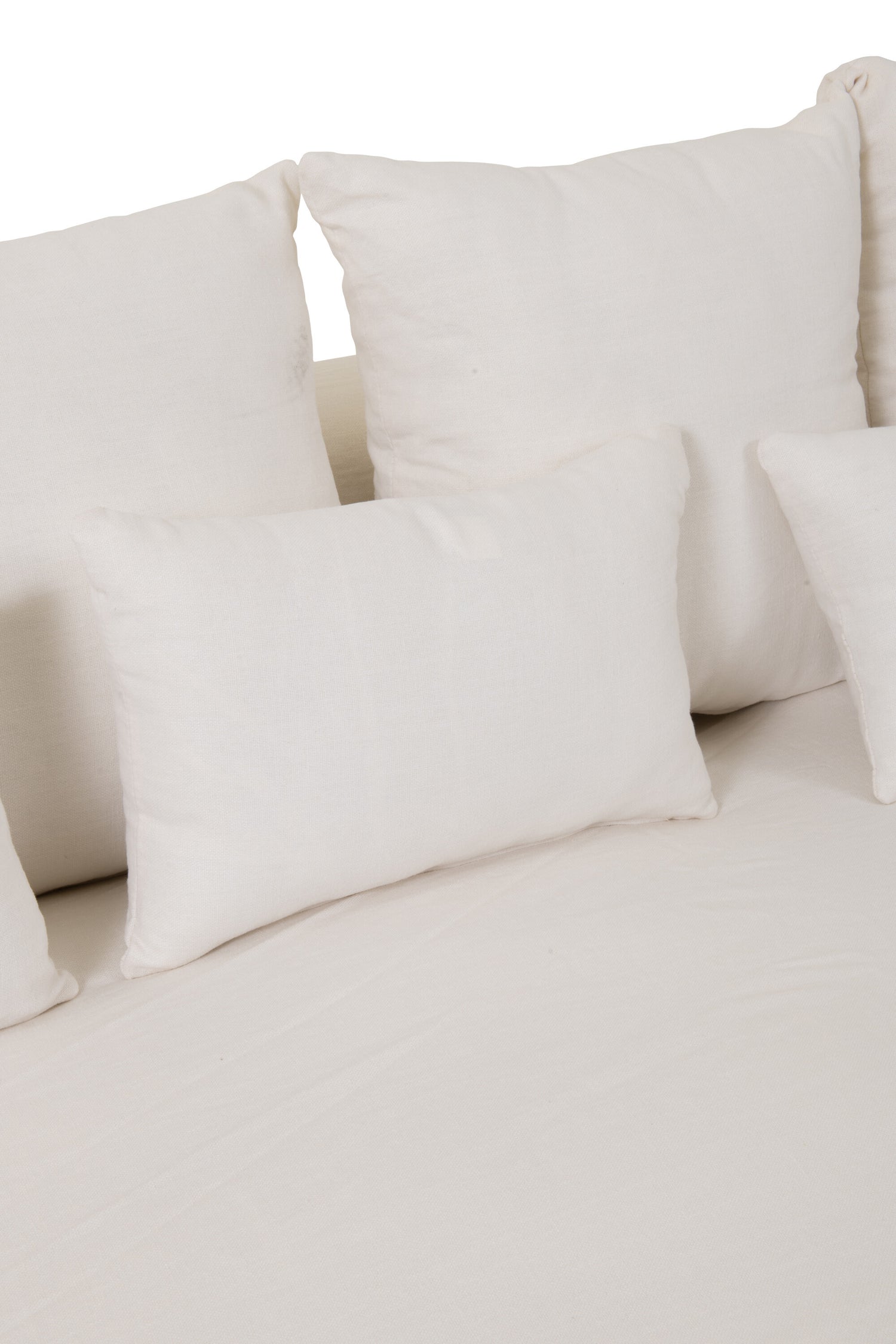 J-Line Hoes Voor Zetel+9 Kussens Diep Monaco Linnen Xxl Marshmallow Wit